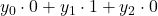 y_0\cdot 0 + y_1\cdot 1 + y_2\cdot 0
