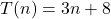 T(n) = 3n + 8