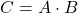 \displaystyle C=A\cdot B