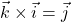 \displaystyle \vec{k}\times \vec{i} = \vec{j}