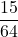 \displaystyle \frac{15}{64}