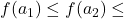 f(a_1) \le f(a_2) \le