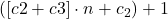 ([c2+c3]\cdot n + c_2)+1