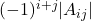(-1)^{i+j}|A_{ij}|