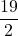 \displaystyle \frac{19}{2}