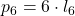 \displaystyle p_6 = 6\cdot l_6