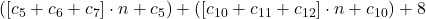 ([c_5+c_6+c_7]\cdot n+c_5)+([c_{10}+c_{11}+c_{12}]\cdot n+c_{10})+8