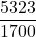 \displaystyle \frac{5323}{1700}