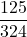 \displaystyle \frac{125}{324}