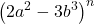 \displaystyle \left(2a^2-3b^3\right)^n