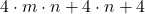 4\cdot m\cdot n + 4\cdot n + 4