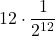 \displaystyle 12\cdot\frac{1}{2^{12}}