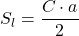\displaystyle S_l=\frac{C\cdot a}{2}