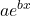 \displaystyle a e ^{b x}