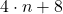 4\cdot n+8