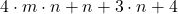 4\cdot m\cdot n +n+ 3\cdot n + 4
