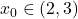 x_0\in (2,3)