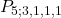 \displaystyle P_{5; 3,1,1,1}