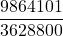 \displaystyle \frac{9864101}{3628800}