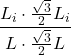 \displaystyle \frac{L_i\cdot \frac{\sqrt{3}}{2} L_i}{L\cdot \frac{\sqrt{3}}{2} L}