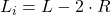 \displaystyle L_i=L-2\cdot R