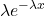 \displaystyle \lambda e^{-\lambda x}