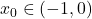 x_0 \in (-1, 0)