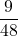 \displaystyle \frac{9}{48}