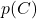\displaystyle p(C)