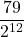 \displaystyle \frac{79}{2^{12}}