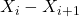 \displaystyle X_{i}-X_{i+1}