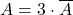 A = 3\cdot \overline{A}