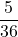 \displaystyle\frac{5}{36}