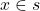 Rendered by QuickLaTeX.com x \in s
